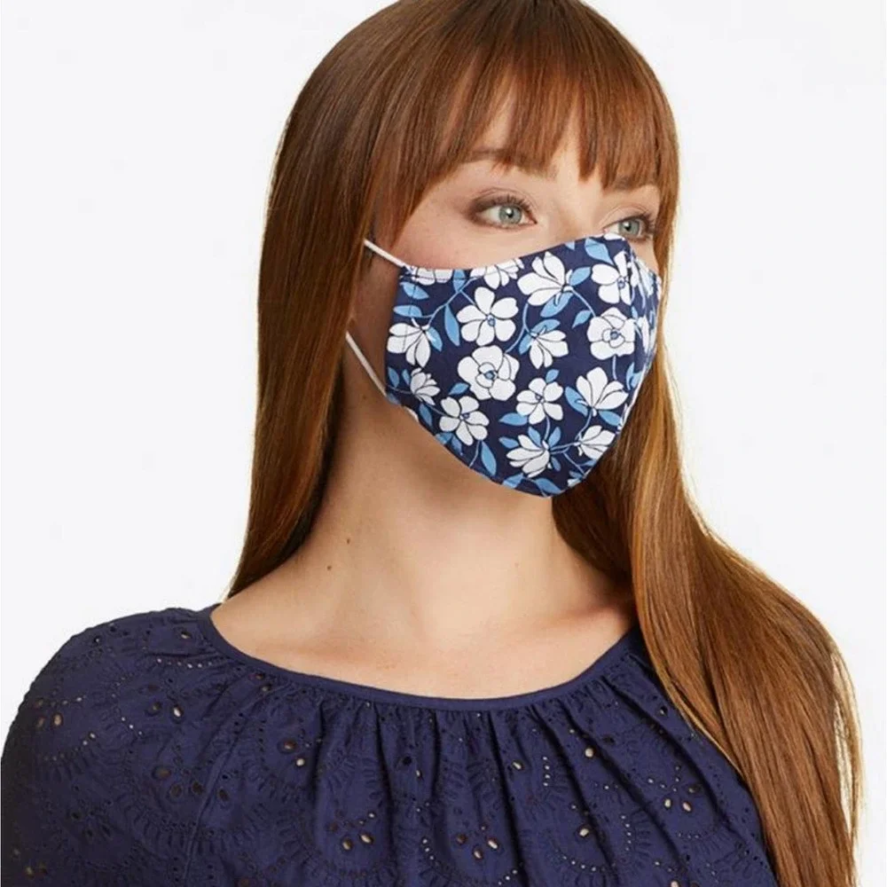 Draper James Face Mask Magnolia Vines Blue NWT